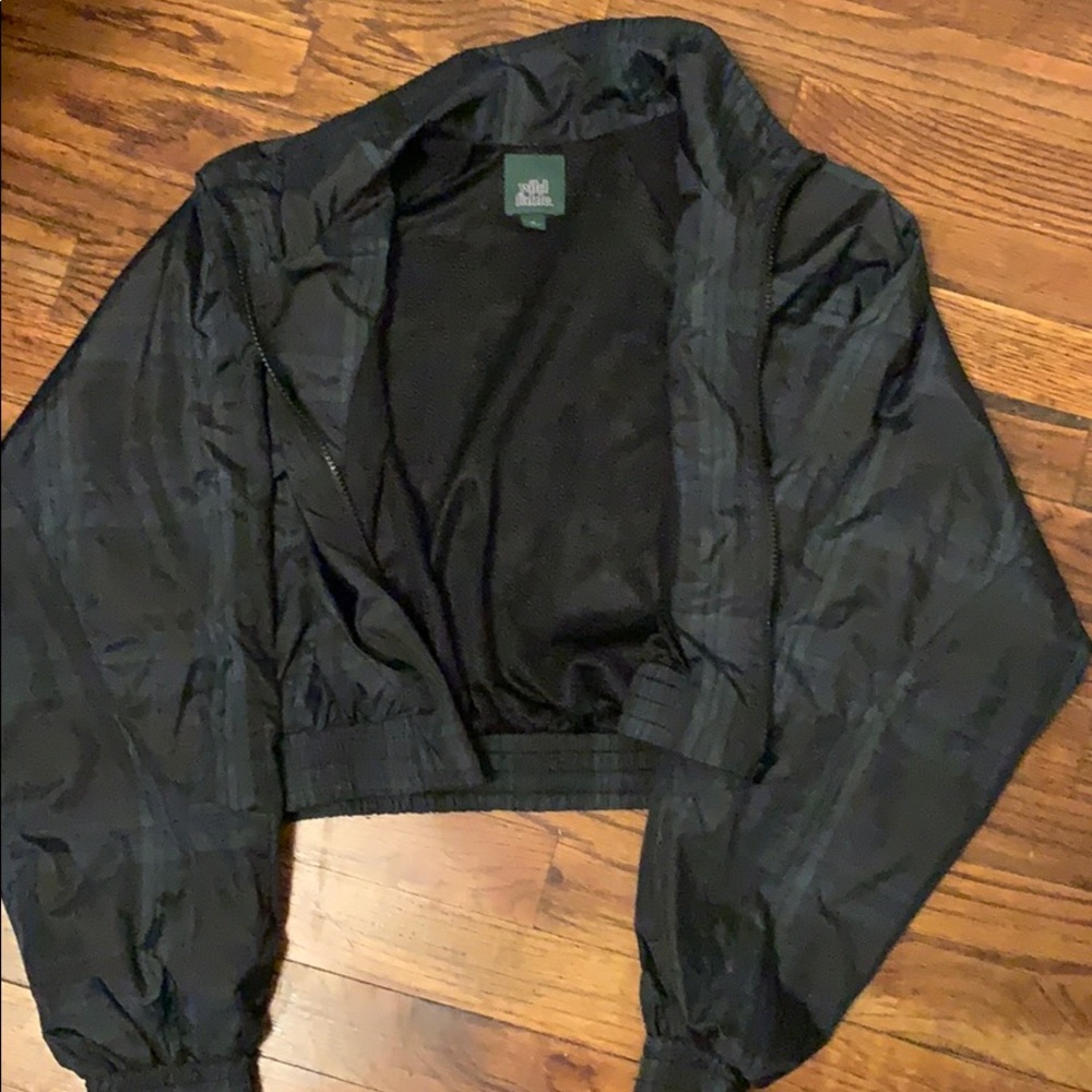 Wild Fable crop zip up hoodie. Black, blue green - Picture 2 of 3